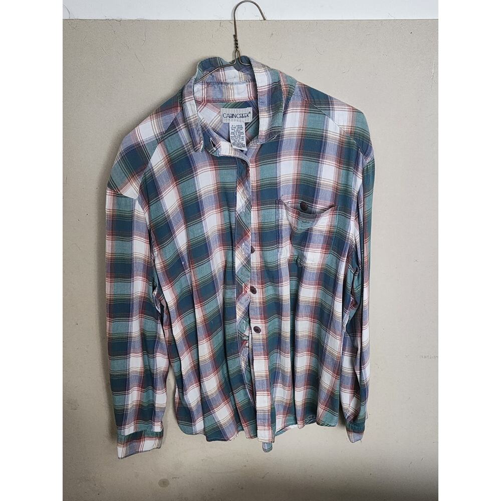 Womens Cabin Creek Size XL Multi Colored Shirt